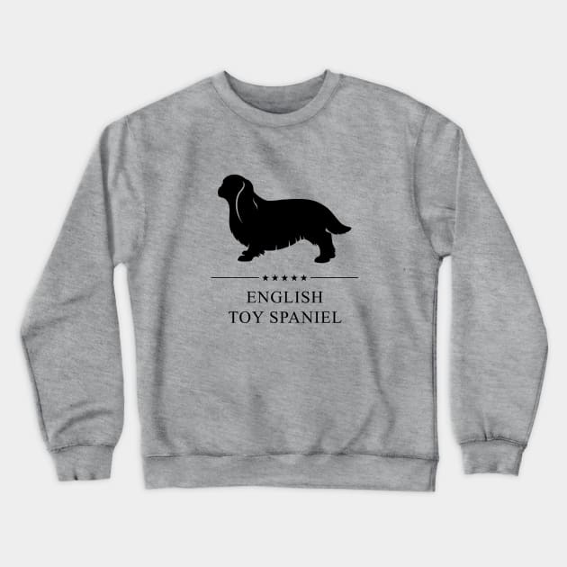 English Toy Spaniel Black Silhouette Crewneck Sweatshirt by millersye